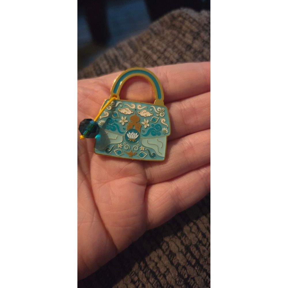 Loungefly Jasmine Purse Enamel Pin Princess Handbag Mystery Collection Teal Gold